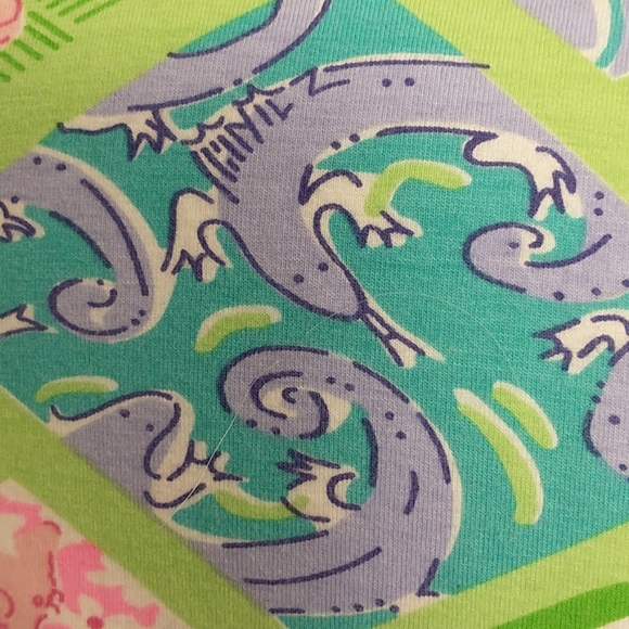 Lilly Pulitzer Cotton Wrap Midi Dress Bright Colorful Print Comfortable Stretch - Picture 3 of 12